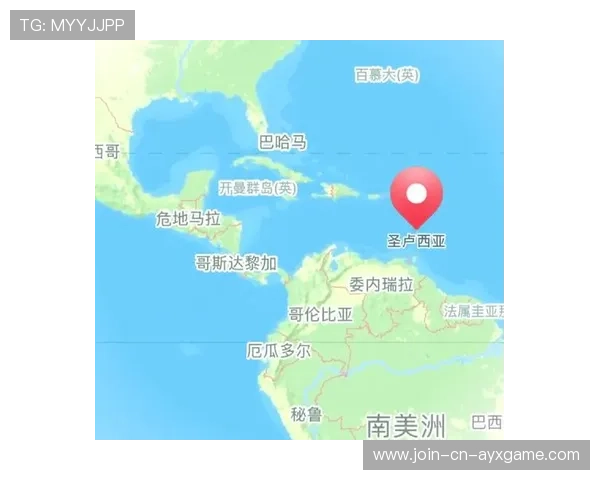 聖卢西亚举办国际徒步登山比赛，圣卢西亚在地图上的位置